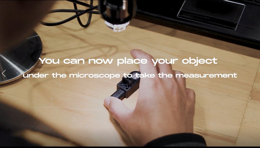 place object under dino-lite digital microscope