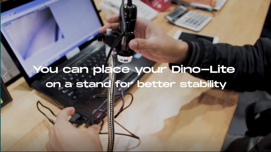place your dino-lite on stand